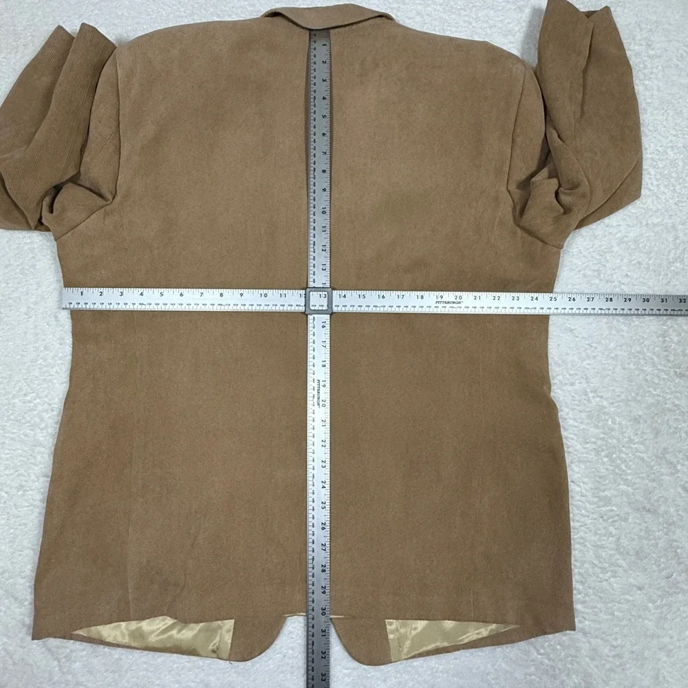 Andrew Fezza Mens 48R Tan Corduroy Blazer Jacket Three Button Sport‎ Coat